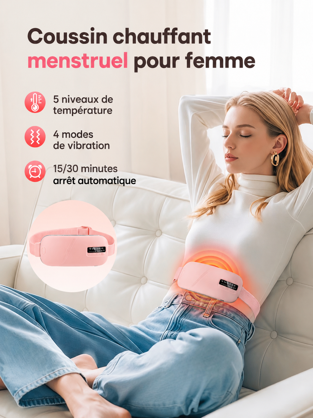 Cycla — Ceinture Chauffante Anti-Crampes