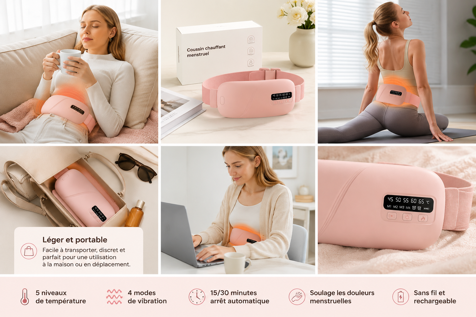 Cycla — Ceinture Chauffante Anti-Crampes
